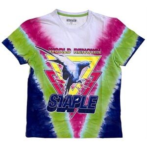 Staple Pigeon Men's Embroidered World Renown Tie Dye Tee T-Shirt size M NWT